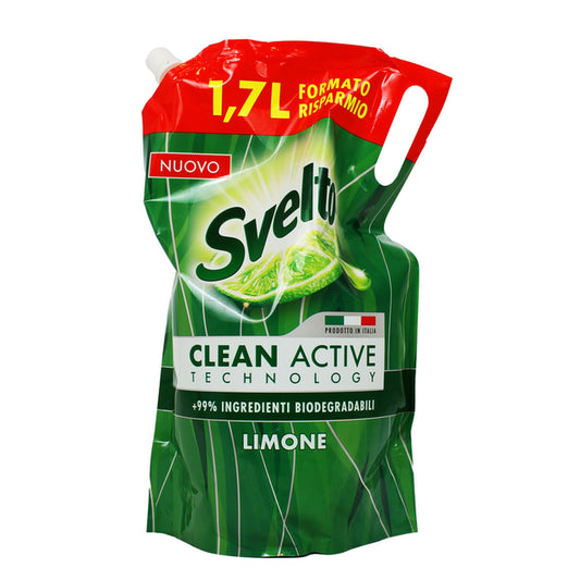 Svelto Dish Soap Lemon Eco Refill 1700 ml – Biodegradable Ingredients