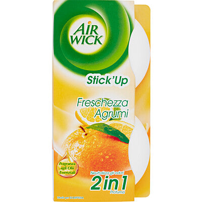 Air Wick Stick'Up Freschezza Agrumi confezione 2 pezzi deodorante adesivo per bagno armadi e piccoli ambienti CleanovaShop.it by Detercava