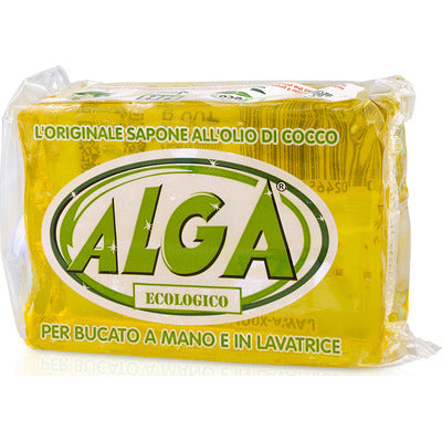 Alga sapone ecologico bucato olio di cocco 400g per lavatrice e lavaggio a mano