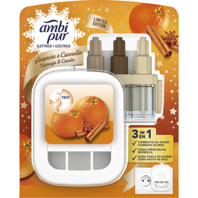 Ambi Pur 3Volution diffusore elettrico base Arancia e Cannella con ricarica profumatore ambiente CleanovaShop.it by Detercava