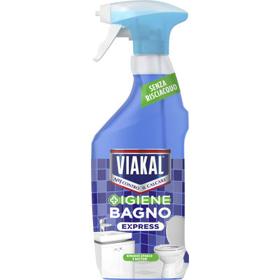 Viakal Bagno Express Spray Anticalcare Senza Risciacquo – Detergente Rapido per Bagno e Rubinetti ML 470