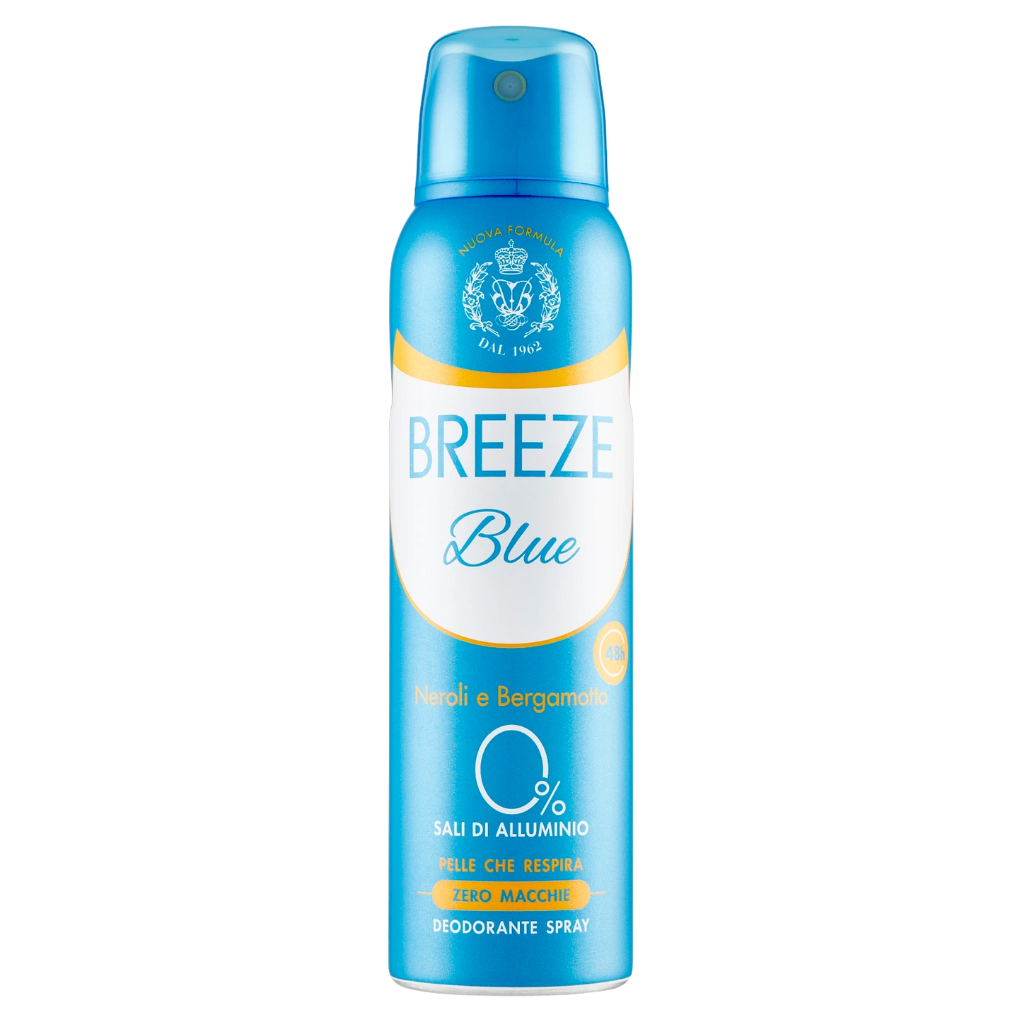 Breeze Blue deodorante spray 150 ml neroli bergamotto senza sali alluminio CleanovaShop Detercava