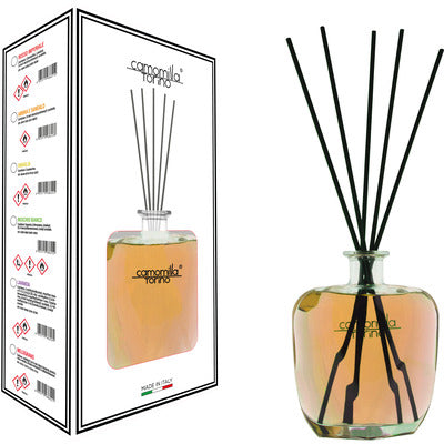 Camomilla Torino Diffusore Supreme Ambra e Sandalo 700 ml con bastoncini profumatore ambiente elegante CleanovaShop.it by Detercava