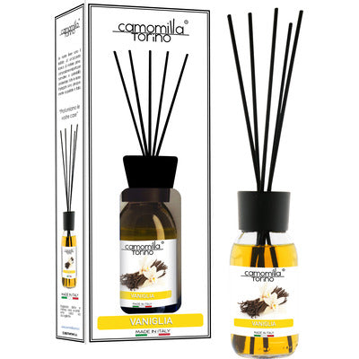 Camomilla Torino Diffusore a Bastoncini Vaniglia 125 ml | Profumatore Ambiente | CleanovaShop.it by Detercava