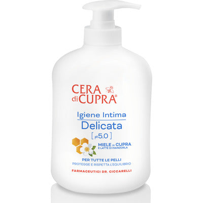 Cera di Cupra Igiene Intima Delicata 250ml - Detergente intimo pH 5.0 con Miele e Latte di Magnolia per tutte le pelli, protegge e rispetta l'equilibrio naturale