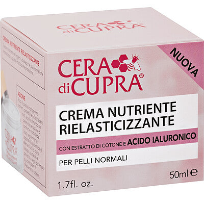 Cera di Cupra Crema Rielasticizzante 50ml - Con Estratto di Cotone e Acido Ialuronico per pelli normali, restituisce tono ed elasticità