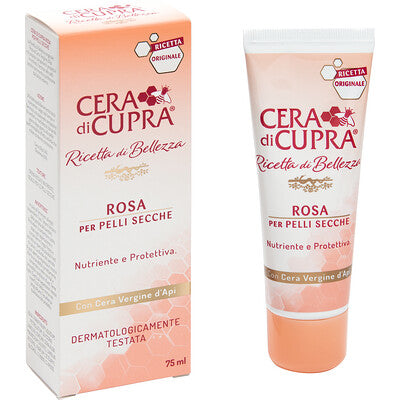 Cera di Cupra Rosa Crema Viso 75ml - Nutriente e protettiva con Cera Vergine d'Api per pelli secche, viso morbido e luminoso