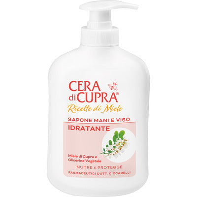 Cera di Cupra Sapone Mani e Viso Idratante 200ml - Con Miele di Cupra e Glicerina Vegetale, nutre e protegge la pelle durante la detersione