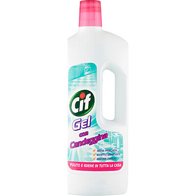 Cif Gel con Candeggina 750 ml detergente igienizzante e sbiancante per pulizia bagno e cucina