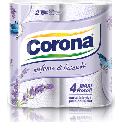 Corona Carta Igienica Lavanda 12 Maxi Rotoli - 2 Veli Pura Cellulosa