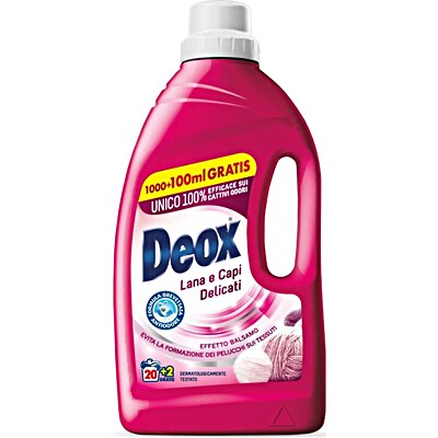 Deox detersivo lana e capi delicati 1 litro anti odori e protezione tessuti