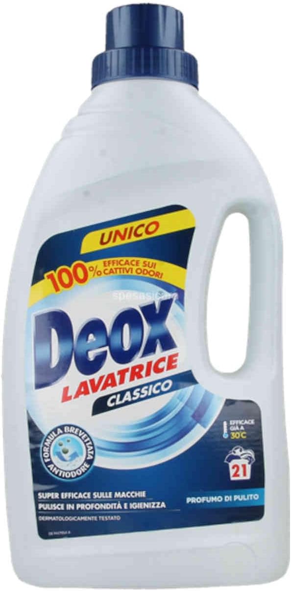 detersivo lavatrice deox classico antiodore 21 lavaggi 1050 ml