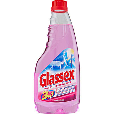 Glassex Glass Cleaner Spray Ammonia and Alcohol 500 ml – 3-in-1 Glass Cleaner