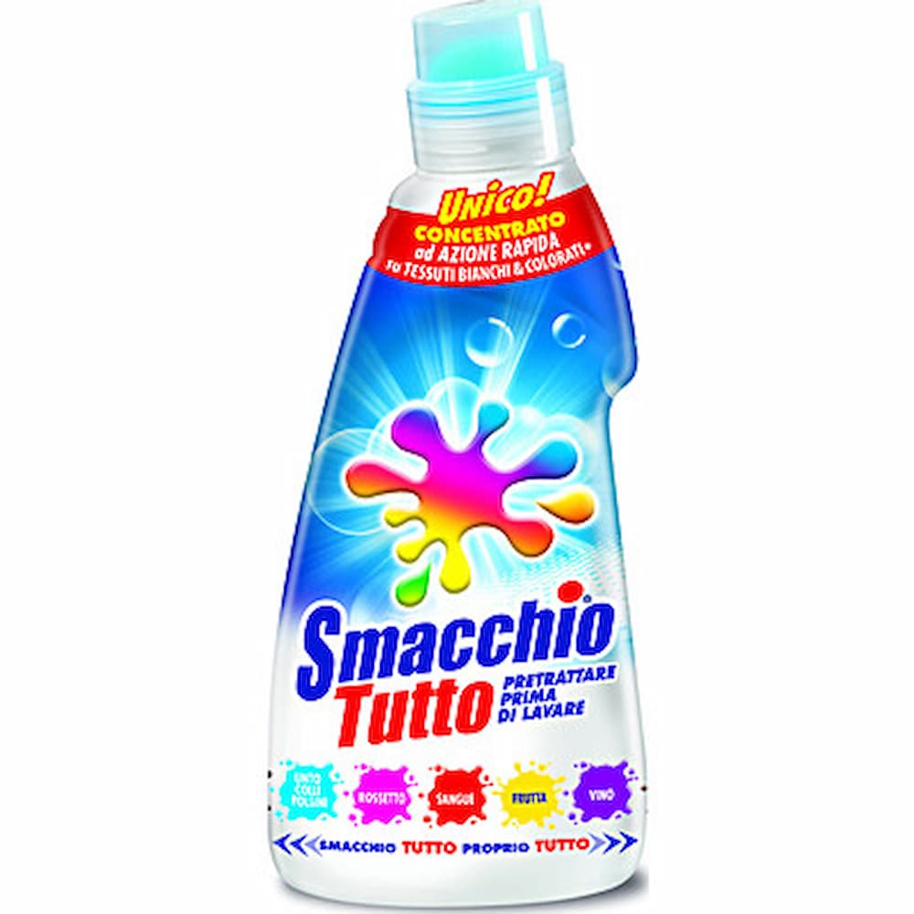 Smacchio Tutto Smacchiatore Universale Concentrato 250ml – Rimuove Macchie Difficili su Tessuti Bianchi e Colorati