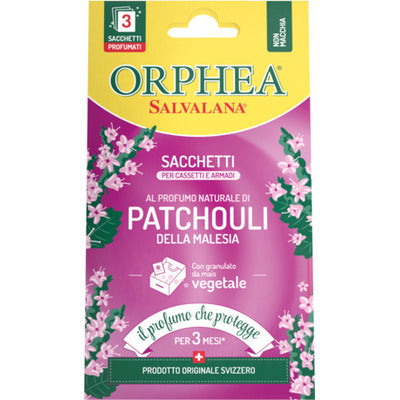 Orphea Wardrobe Sachets with Flowers 3 Pieces – Wardrobe and Drawer Freshener