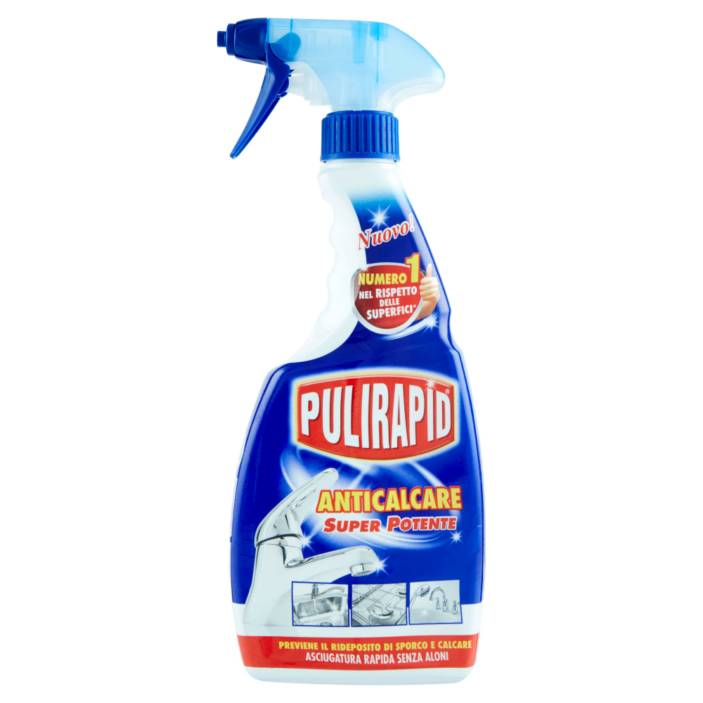 Pulirapid Anticalcare Super Potente Igienizzante – Detergente Anticalcare Bagno Acciaio Inox e Rubinetti