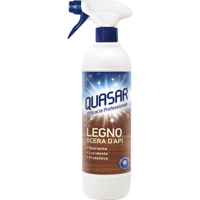 Quasar Legno e Cera d’Api Spray 580 ml detergente mobili legno CleanovaShop by DETERCAVA