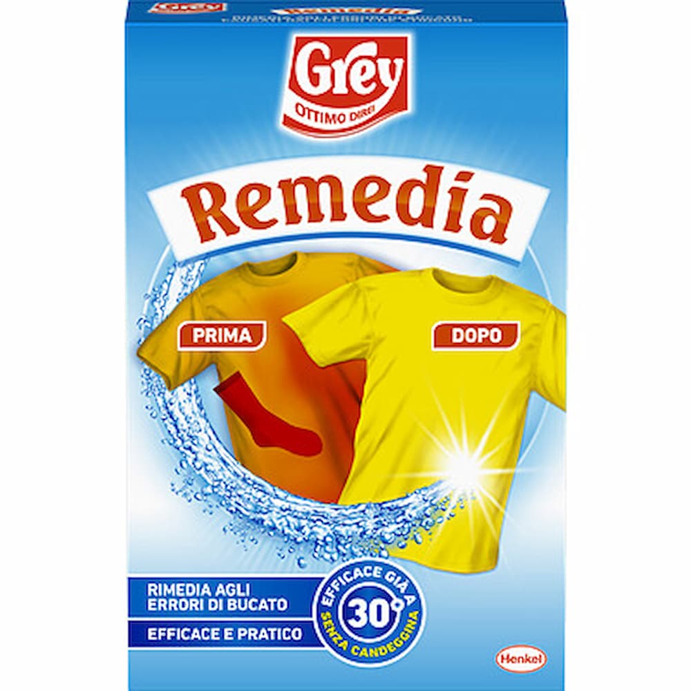 Grey Remedia smacchiante bucato 200g elimina errori di lavaggio senza candeggina Cleanova Shop by Detercava