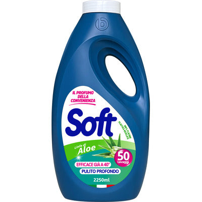detersivo lavatrice soft aloe 50 lavaggi 2250 ml