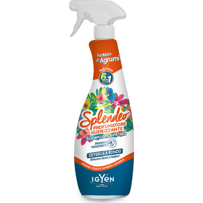 splendeo igienizzante agrumi spray 750 ml profumatore superfici tessuti casa