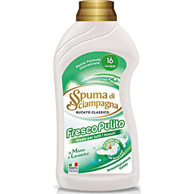 Spuma di sciampagna detersivo bucato classico fresco pulito 800ml