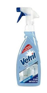 Detergente Vetril vetri doccia anticalcare spray 650 ml flacone bagno