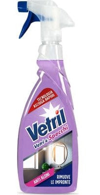 Vetril vetri e specchi spray 650ml detergente anti aloni rimuove impronte