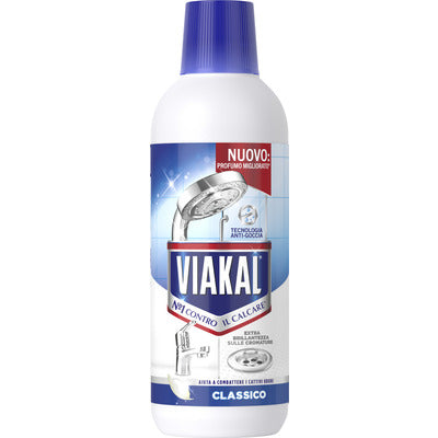Viakal anticalcare classico liquido detergente bagno flacone bianco contro il calcare