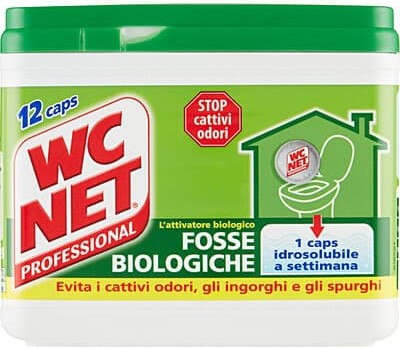 wc net fosse biologiche 12 capsule attivatore biologico scarichi elimina odori ingorghi