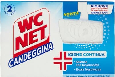 wc net tavoletta candeggina 2 pezzi detergente wc igienizzante igiene continua