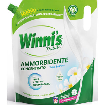 ammorbidente winnis naturel fiori bianchi concentrato 1250 ml ricarica 50 lavaggi