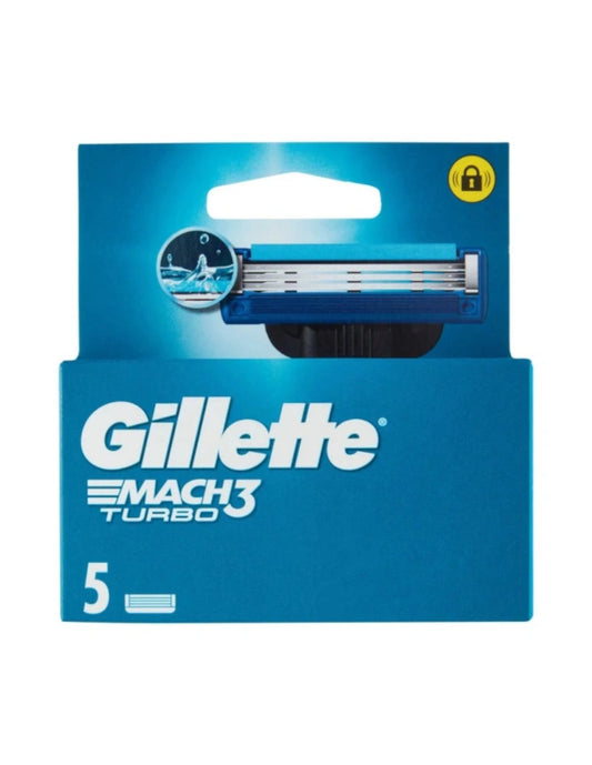 Gillette Mach3 Turbo ricambi lamette da barba 5 pezzi