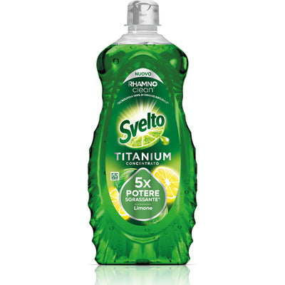 Svelto Titanium limone detersivo piatti 900ml sgrassante concentrato 5x potere cleanovashop